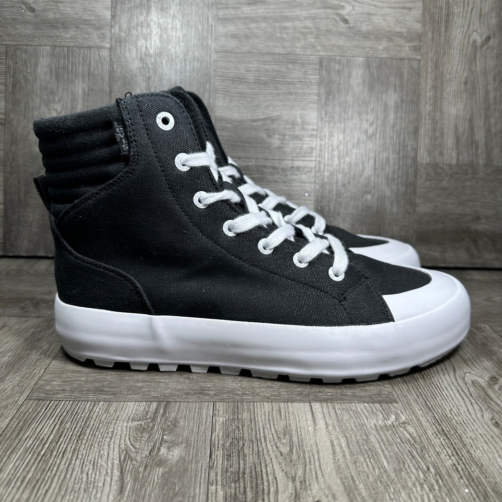 Levi's High Top Sneakers Womens 8.5 Black Canvas Platform Lace Up NEW